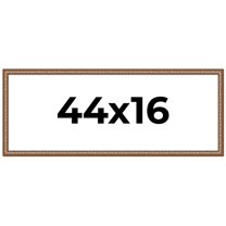 44x16 Frame Gold Real Wood Picture Frame Width 1.25 inches | Interior Frame Depth 0.5 inches |