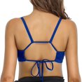thumbnail image 2 of Mujer Ruched Front Acolchado Strappy Bikini Top Swimsuit Joyer铆a Azul M Joyer铆a Azul M Xishao ropa, 2 of 2