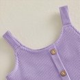 thumbnail image 6 of TOWED22 Toddler Baby Cute 2pcs Summer Outfits Sleeveless Tank Top Tee and Shorts Lovely Casual Sets Clothing(Purple,18-24 M), 6 of 7