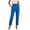 #02 Blue 【Mix & Match: Stock Up on Your Favorite Colors】, variant on Women Soft Fabric Casual Solid Color Mid Waist Long Pants, Tummy Control Stretchy Pull On Trousers, Easy Care Comfort Fit for Work, Office, Daily Wear, Ladies Bottoms Dress