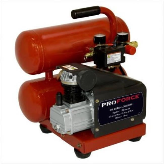 Pro Force VSF1080421 4Gallon Oil Lube Air Compressor With Extra Value