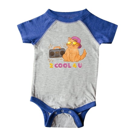 

Inktastic 2 Cool 4 U Cute Orange Cat with Stereo Gift Baby Boy or Baby Girl Bodysuit