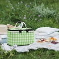 thumbnail image 2 of Holiday Savings Clearance! PRETXORVE Picnic Basket, Outdoor Basket, Folding Cooler Box Picnic Bag Portable Heat Preservation Food Storage Bag, 2 of 6