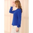 thumbnail image 4 of AllegK Dde San Patricio profesional Blusas de gade manlarcon cuello alto elegante pamujer Azul real XL, 4 of 6