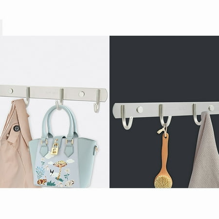 

POINTERTECK Broom and Mop Holder Wall Mounted ( 2 Racks 3 Hooks )+Stainless Steel Solid Hook Rack (4 Hooks) for Laundry Room Garage Garden Bathroom