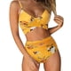 thumbnail image 1 of Traje de baño deportivo de dos piezas con escote redondo y top corto de bikini de corte alto para mujer, traje de baño de cintura alta con braguita, 1 of 5