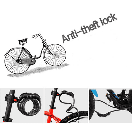 GoFriend Bike Lock High Security 5 Digit Resettable Combination Coiling Cable Lock Best for Bicycle Outdoors, 1.2mx12mm (Best Kind Of Bike Lock)