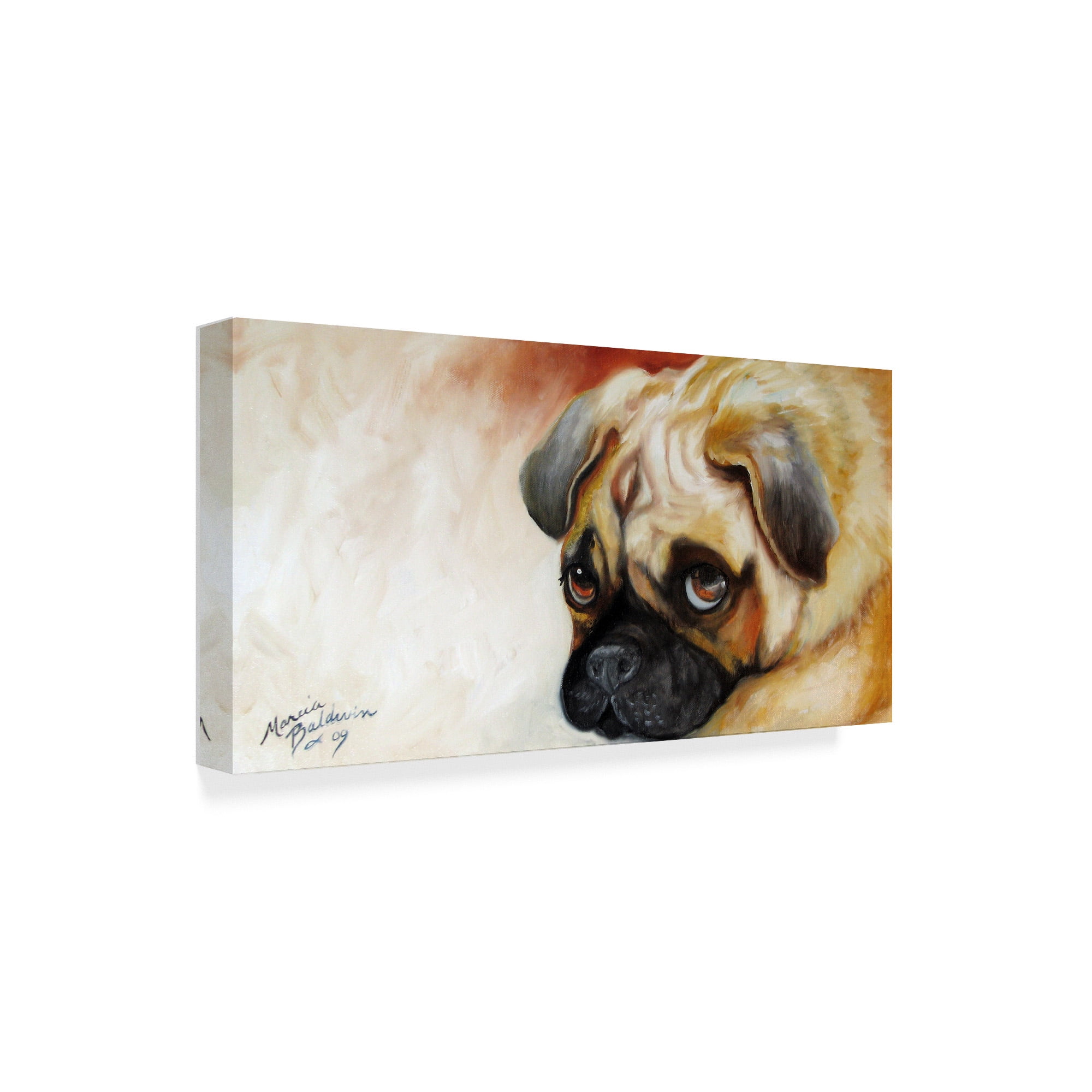 Trademark Fine Art 'Cutie Pie Pug' Canvas Art by Marcia Baldwin
