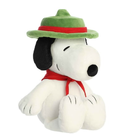 Aurora - Medium White Peanuts - 12 Beagle Scout Snoopy - Adorable Stuffed Animal
