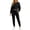 Black, variant on Sweatsuits Women 2 Piece Outfit Matching Lounge Sets Fall Outfits Fashion Long Sleeve Basic Solid Color Crewneck Pullover Sweatshirts and Loose Jogger Sweatpants Track Suits