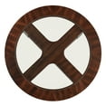 thumbnail image 5 of Roundhill Furniture Cylina Solid Wood Glass Top Round Coffee Table with 4 Stools, 5 of 7
