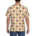 thumbnail image 3 of Vsdgher Holiday Thanksgiving Turkey Print Men's Dry Fit Mesh Athletic Shirts Moisture Wicking Tennis T-Shirt Tops, 3 of 9