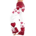 thumbnail image 2 of Valentines Day Fluffy Flannel Pajama Pants Women Heart Plush Warm Home Pants Cute Fuzzy Pajama Bottoms, 2 of 6