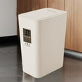thumbnail image 6 of Kitchen Trash Can, Step-On Garbage Can with Lid, Tall Kitchen & Bathroom Trash Can, Small Office Waste Bin, White - Xuniizn, 6 of 7