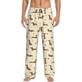 thumbnail image 1 of Fotbe Heart Dachshund Pantalones de Pijama para Hombre, Pantalones de Dormir, Pantalones de Casa con Cintura Ajustable y Bolsillos-3X-Large, 1 of 6
