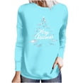 thumbnail image 2 of RKSTN Blouses pour Femmes Mode Décontractée Imprimé de Noël Col Rond Manches Longues Amples Blouses pour Femmes Habillées Décontractées, 2 of 5