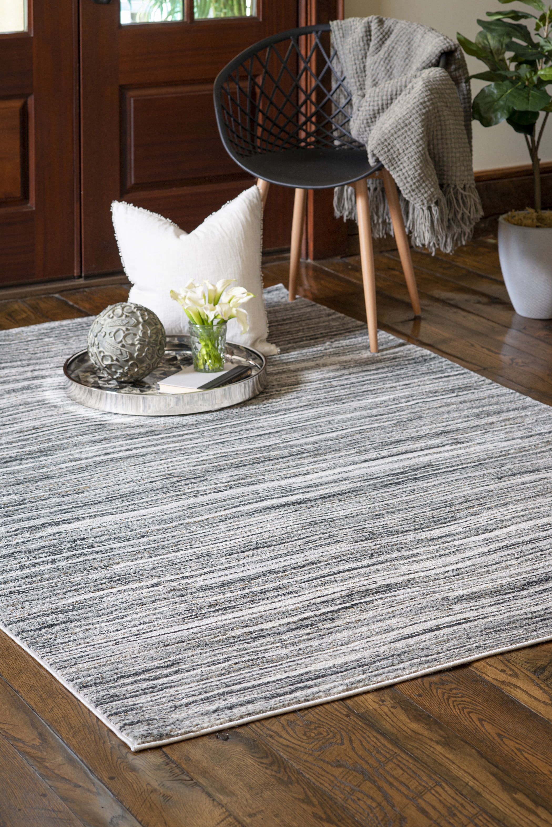 United Weavers Evolution Conner Contemporary Abstract Runner Rug, Cream, 2'7" x 7'2"