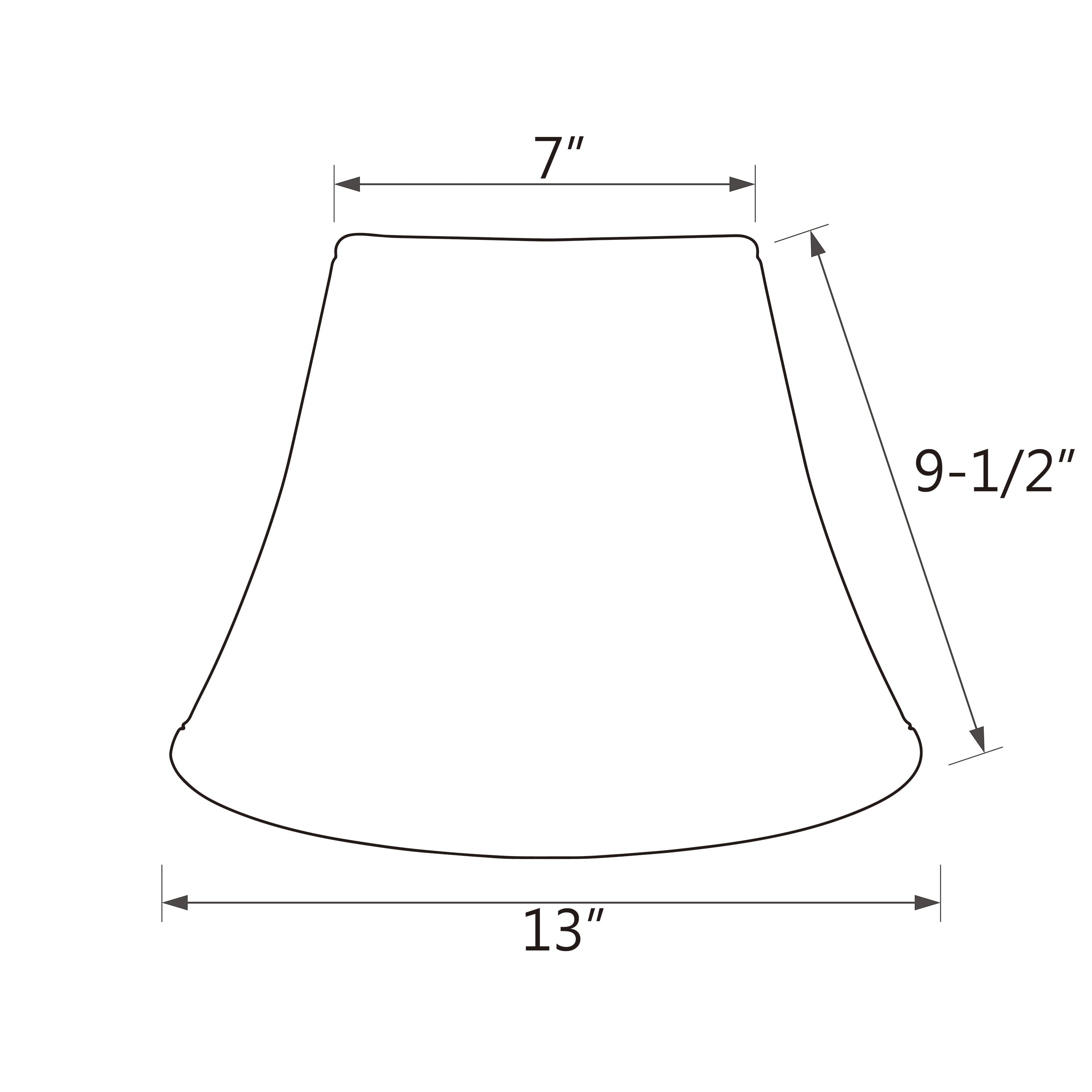 Aspen Creative 38002 Transitional Bell Shaped Collapsible Spider Construction Lamp Shade in Off-White, 13" wide (7" x 13" x 9-1/2")