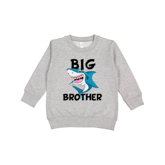 Inktastic Big Brother Shark Toddler Sweatshirt