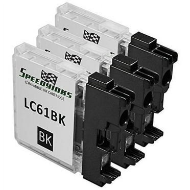 Speedy Inks Compatible Ink Cartridge Replacement for Brother LC61BK (Black, 3-Pack)