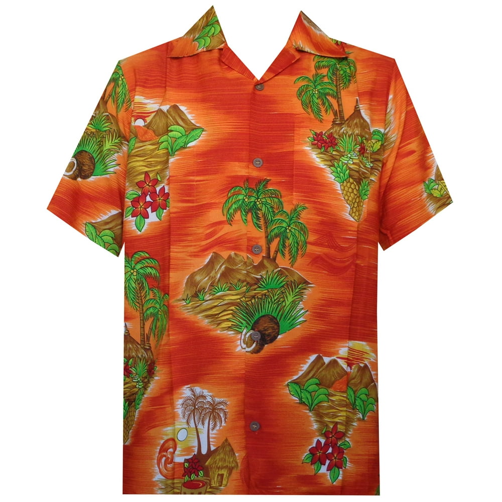 Holiday - Hawaiian Shirt Mens Scenic Flower Print Beach Aloha Party ...