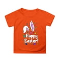 thumbnail image 1 of Icvfdpl T-Shirts pour Filles Rentrée des Classes, Enfants Pâques Col Rond Manches Pétales Couleur Unie T-Shirts Confortables pour Usage Quotidien 10-11 Ans, 1 of 4