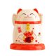 thumbnail image 2 of Caja para palillos de dientes, recipiente para baño, dispensador de bolitas de algodón con forma de gato de la suerte de China Amarillo, 2 of 9