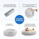 thumbnail image 2 of edx Cama para Perros Calmante de 30" para Perros/gatos Grandes, Suave, Cálida y Acogedora, Redonda y Esponjosa, Lavable a Máquina, Gris, 2 of 7