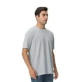 thumbnail image 6 of Zfeel Short Sleeve Crewneck T-Shirt, Men's 100% Cotton Super-Soft Blank Tee, Athletic Heather, XL, 6 of 6