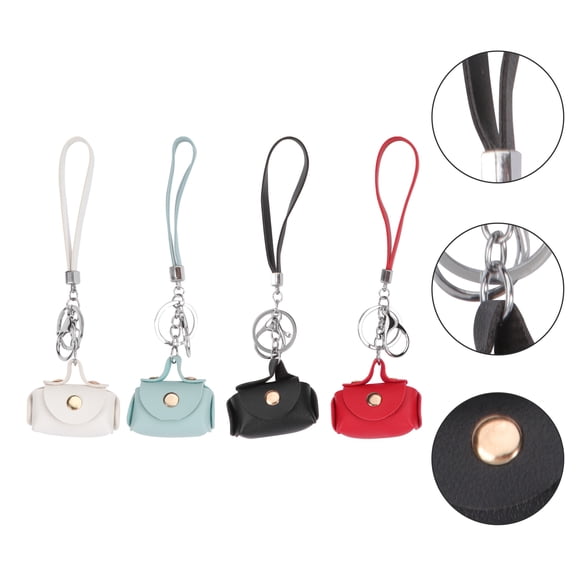 WRITWAA 4Pcs Portable Coin Case Small Wallet Key Bag for Daily Use in Assorted Colors