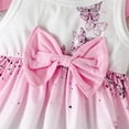 thumbnail image 4 of Hienoo Toddler Girls Butterfly Print Bow Sleeveless Dress & Long Sleeve Coat Outfits, Sizes 18-24M, 4 of 6