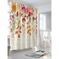 thumbnail image 3 of Fsddascl Autumn Leaves Shower Curtain Set - Small 36" x 72" Washable Bathtub Curtain with 12 Hooks, Thanksgiving Retro Eucalyptus Flowers Waterproof Fabric Stall Shower Curtains for Bathroom/Bathtub, 3 of 6