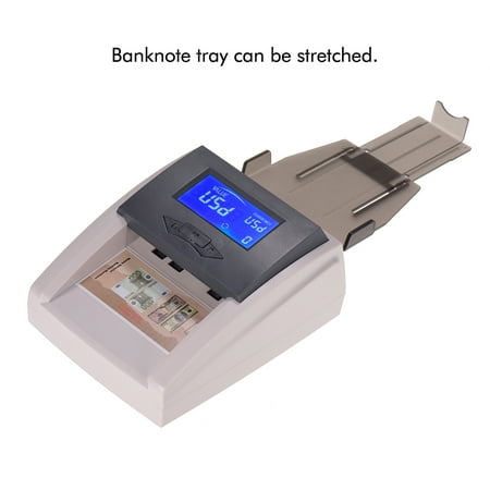 Portable Desktop Countable Automatic Money Detector Counterfeit Cash Currency Banknote Checker Tester with LCD Display Denomination Value for EURO
