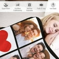 thumbnail image 4 of Personalized Blankets and Throws Custom Blankets with Photo Text Customized 1-20 Pictures Blanket for Couple Mom Dad Friend Personalized Gifts for Birthday Christmas Wedding Anniversary Blankets, 4 of 5