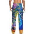 thumbnail image 2 of FREEAMG Racoons Family Pattern Men's Pajama Pants Sleepwear Lounge Pajama Bottoms, 2 of 7