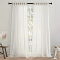 thumbnail image 6 of Topfinel Natural Curtains 94 Inch Long for Living Room,Back Tab Light Filtering Drape with Hooks,Semi Sheer Lightweight Curtains for Bedroom,Set of 2, 6 of 8