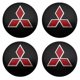 thumbnail image 1 of 4pcs 56mm 60mm Car Wheel Center Hub Cap Rim Cover Badge Sticker Accessories Compatible with Mitsubishi Ralliart Lancer Lancer Ex Outlander, 1 of 4