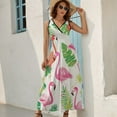 thumbnail image 2 of Flamingo Pattern King Size Sleeveless Dress Dresses Summer Women Dresses Clothing Woman Dresses Dress, 2 of 7
