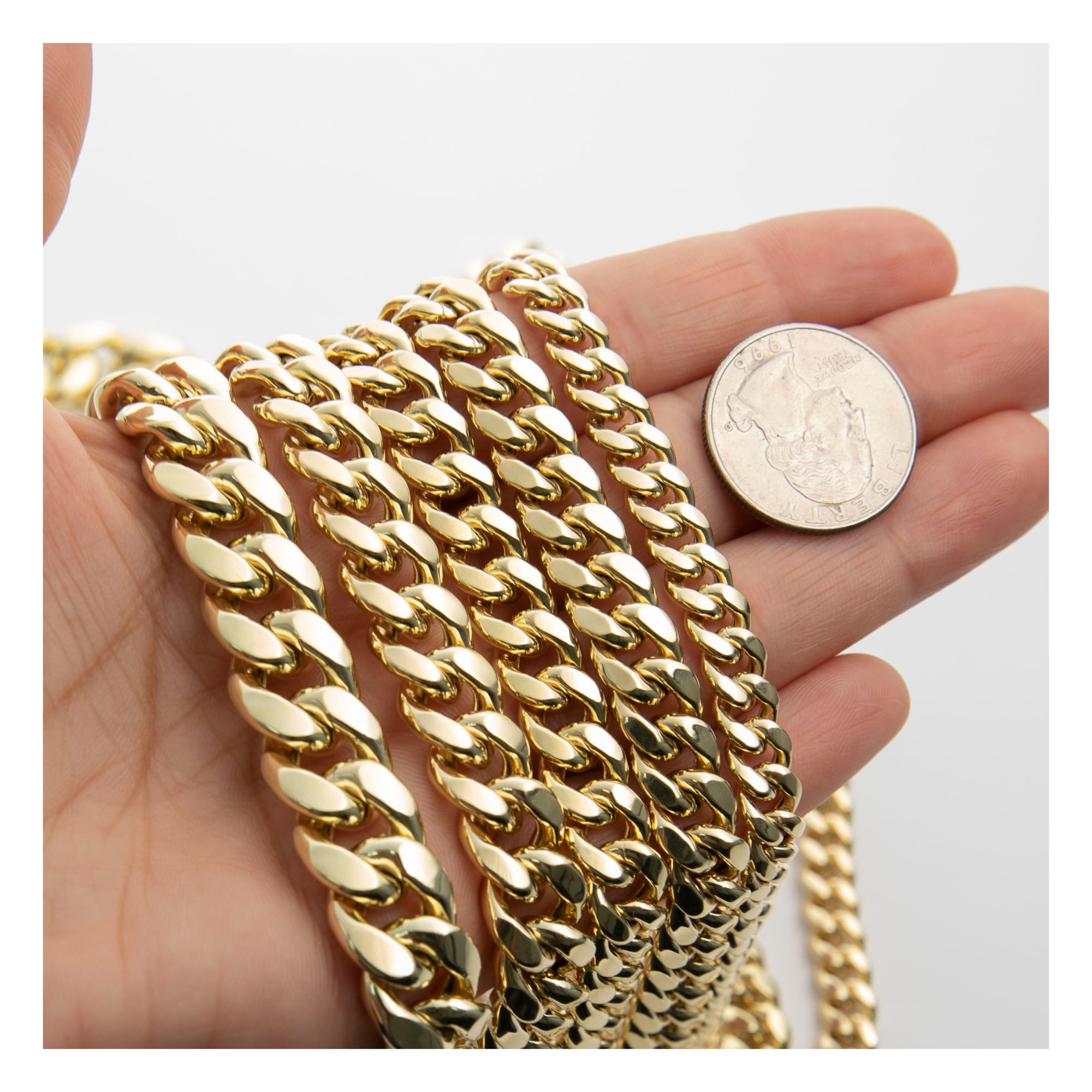 Miami Cuban Link Chain Necklace 14K Yellow Gold, Adult Unisex, ALL SIZES - Goldum NYC