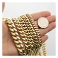 thumbnail image 3 of Miami Cuban Link Chain Necklace 14K Yellow Gold, Adult Unisex, ALL SIZES - Goldum NYC, 3 of 10