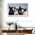 thumbnail image 3 of Elephant Stock French Bulldog Puppies Wall Art - Horizontal Canvas Wall Art - Living Room Wall Decor - Animal Canvas - Blue And Black Decor - 36" x 24", 3 of 8