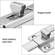 thumbnail image 3 of Door Bolts, 2 Pcs Stainless Steel Door Latch, Safety Bolt Locking with 12 Screws for Flush Doors Bedroom Bathroom Toilet, 3 of 5