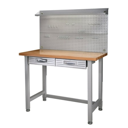 - Seville Classics (UHD20247B) UltraHD Lighted Workbench (48L x 24W x 65.5H Inches) Stainless Steel