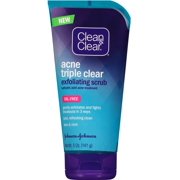 Angle View: Clean & Clear Acne Triple Clear Exfoliating Scrub, Oil Free 5 oz (Pack of 2)