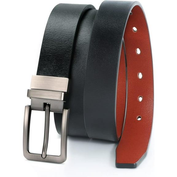 NANAHuang Reversible Leather Belts for Women with Rotated Metal Buckle Fashion Women Belts