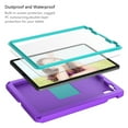thumbnail image 2 of ELEHOLD Rugged Case for iPad Pro 11 2022/2021/2020/2018 Air 5/Air 4 10.9 with 360° Rotatable Folding Handle Grip Kickstand Built-in Screen Protector Crossbody Shoulder Strap Shockproof Case,Purple, 2 of 8