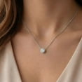 thumbnail image 3 of Pompeii 1Ct Certified Bezel Round Cut Diamond Pendant 14k Gold 18" Necklace Lab Grown, 3 of 4