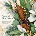 thumbnail image 3 of 24 Inch Winter Wreath for Front Door, Artificial Eucalyptus and Frosted Pine Wreath with Purple Berries, Pinecones, Christmas Decor, 3 of 9
