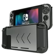 Nintendo Switch Case Cover for Console & Joy-Con Controller - Travel Friendly Aluminum Alloy Hard Shell Protector, Anti-Scratch Shockproof Protective Nintendo Switch Accessories (Silver)
