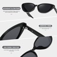 thumbnail image 4 of Gafas de sol Fozono Retro Vintage Cat Eye UV400 para mujer/hombre, 4 of 5